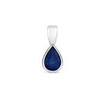 9ct White Gold Sapphire Pendant 0.7CT