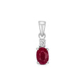 9ct White Gold Ruby and Diamond Pendant 0.5CT