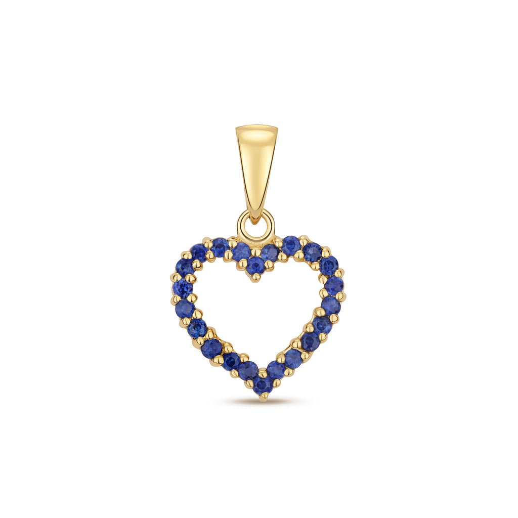 Tlws Saffir Aur Melyn 9ct 0.62ct