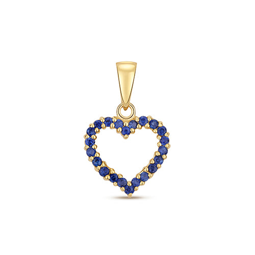Tlws Saffir Aur Melyn 9ct 0.62ct