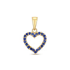 Tlws Saffir Aur Melyn 9ct 0.62ct