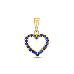 Tlws Saffir Aur Melyn 9ct 0.62ct