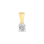 9ct Yellow Gold Diamond Pendant 0.1CT