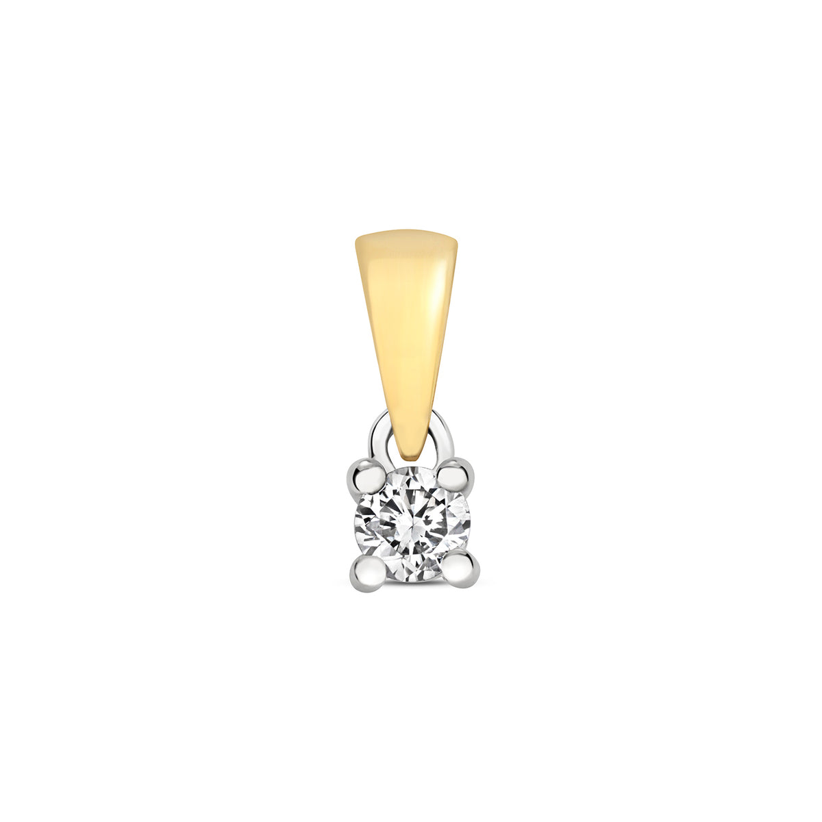9ct Yellow Gold Diamond Pendant 0.1CT