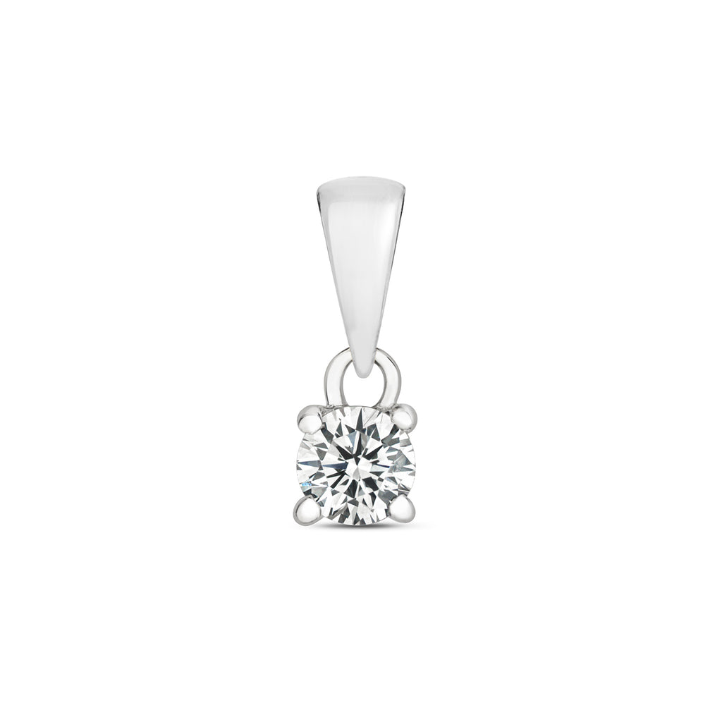 9ct White Gold Diamond Pendant 0.15CT
