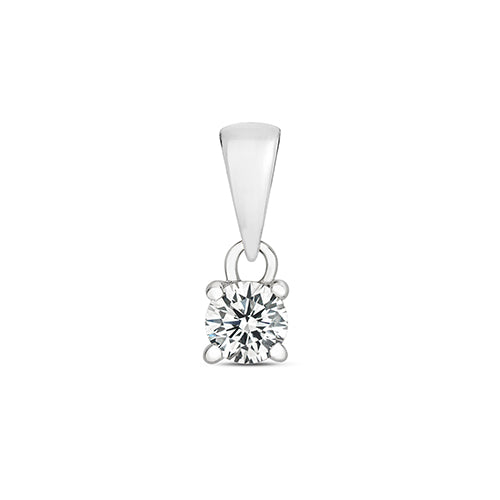 9ct White Gold Diamond Pendant 0.15CT