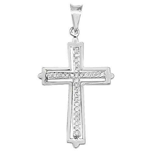 18ct White Gold Diamond Pendant 0.08CT PDQ139W