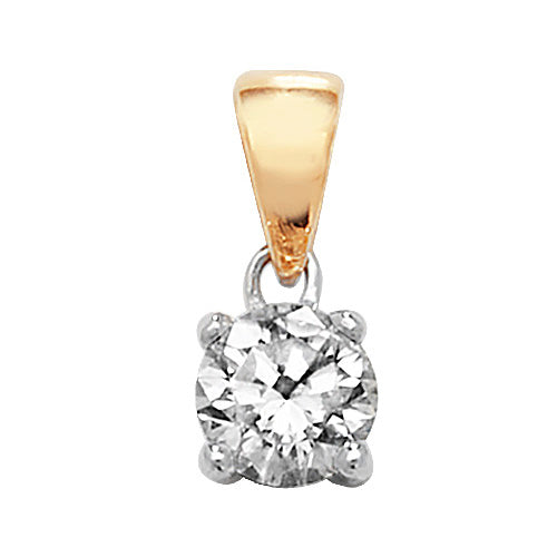 Tlws Diemwnt Aur Melyn 18ct 0.3CT
