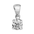 Pendant Diemwnt Aur Gwyn 18ct 0.3CT