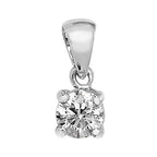 Pendant Diemwnt Aur Gwyn 18ct 0.3CT