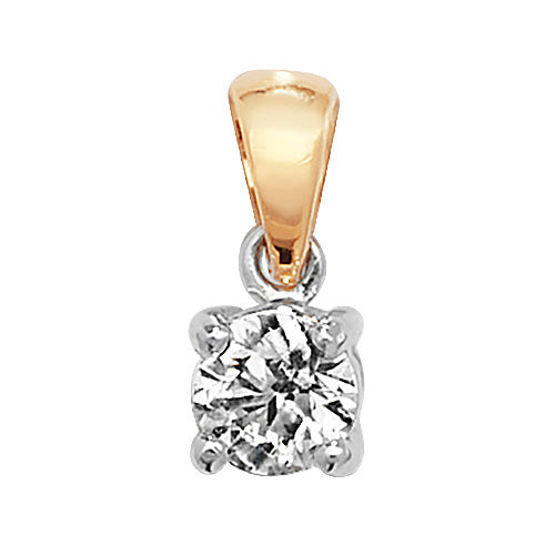 Pendant Diemwnt Aur Melyn 18k 0.4CT