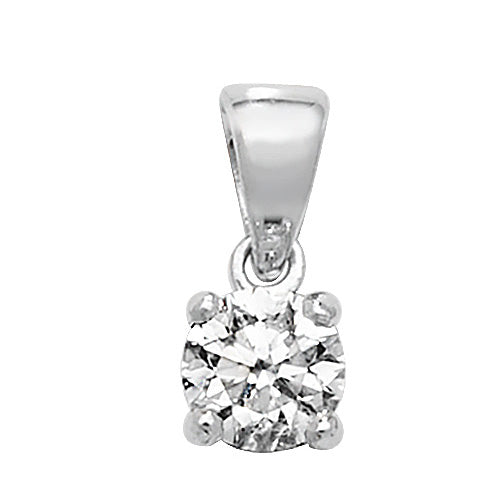 18ct White Gold Diamond Pendant 0.4CT