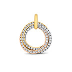 Pendant Diemwnt Aur Melyn 18ct 0.81CT