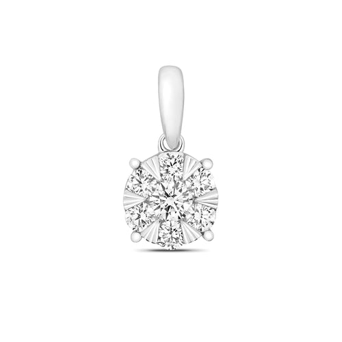 18ct White Gold Diamond Pendant 0.33CT