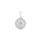 Tlws Diemwnt Aur Gwyn 18k 0.39CT
