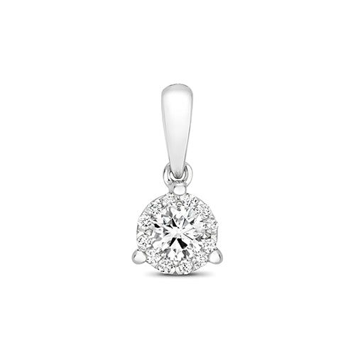 18ct White Gold Diamond Pendant 0.2CT