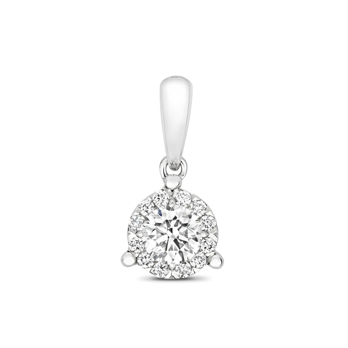 18ct White Gold Diamond Pendant 0.25CT