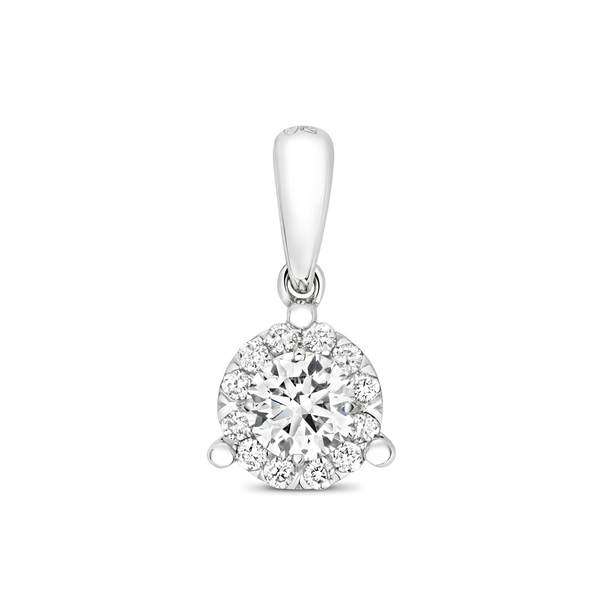 18ct White Gold Diamond Pendant 0.31CT
