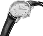 Police Mens Watch with White Dial and Black Leather Strap PEWJA2227409
