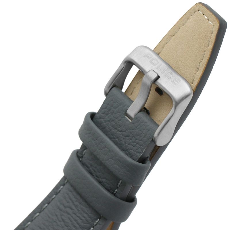 Police Mens Watch with Black Dial and Grey Leather Strap PEWJD2202702