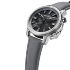 Police Mens Watch with Black Dial and Grey Leather Strap PEWJD2202702