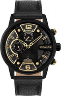 Police Mens Watch with Black Dial and Black Strap PEWJF2203301