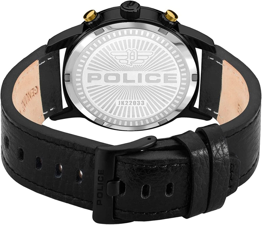 Police Mens Watch with Black Dial and Black Strap PEWJF2203301