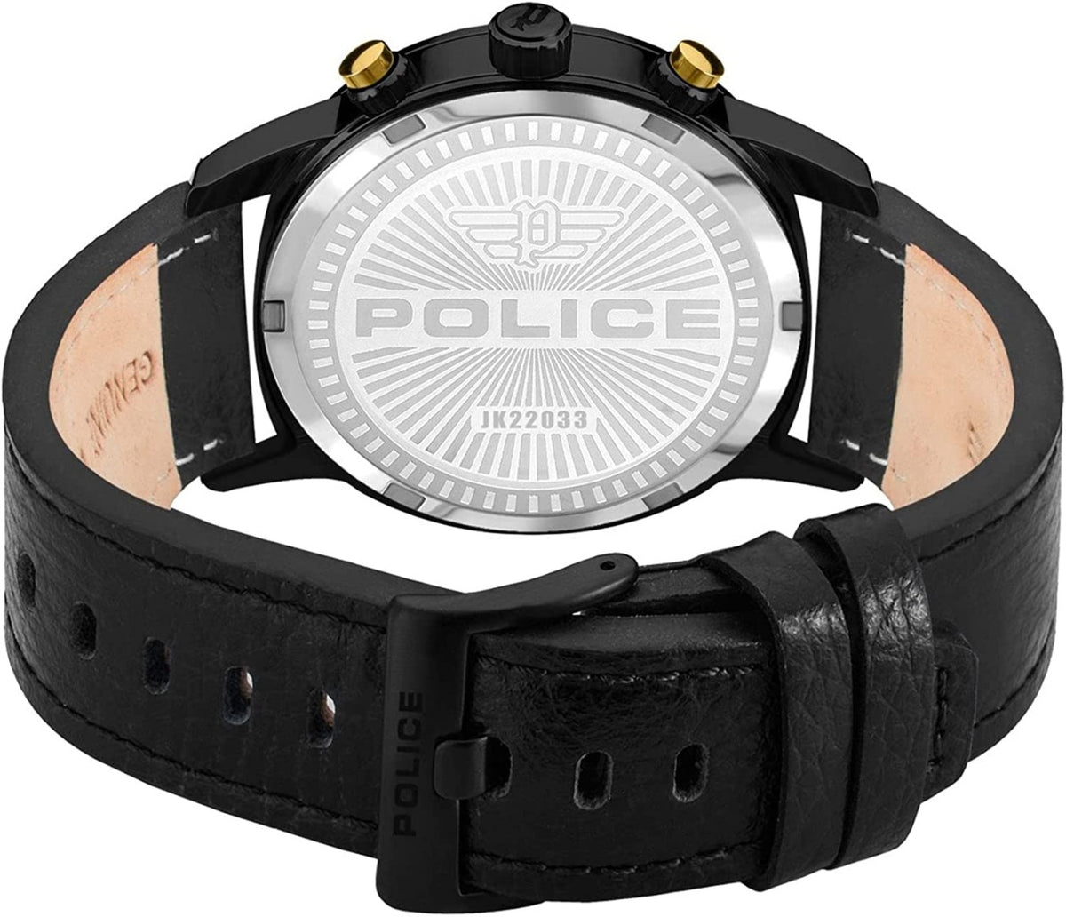 Police Mens Watch with Black Dial and Black Strap PEWJF2203301