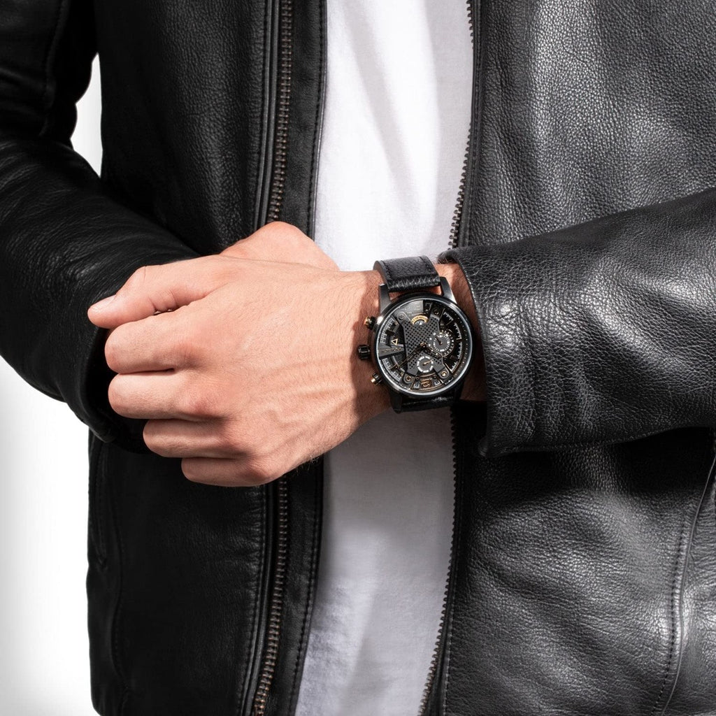 Police Mens Watch with Black Dial and Black Strap PEWJF2203301
