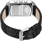 Police Mens Watch with Black Dial and Black Leather Strap PEWJF2204801