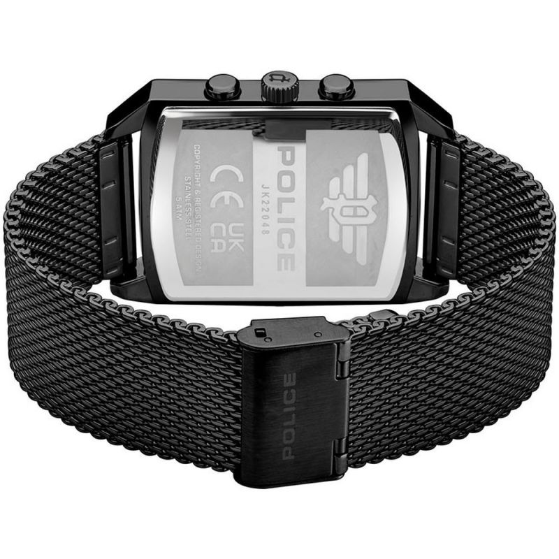 Police Mens Watch with Black Dial and Black Milanese Strap PEWJK2204804