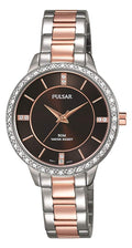 Pulsar Ladies Watch with Brown Dial and Two Tone Stainless Steel Strap PH8217X1