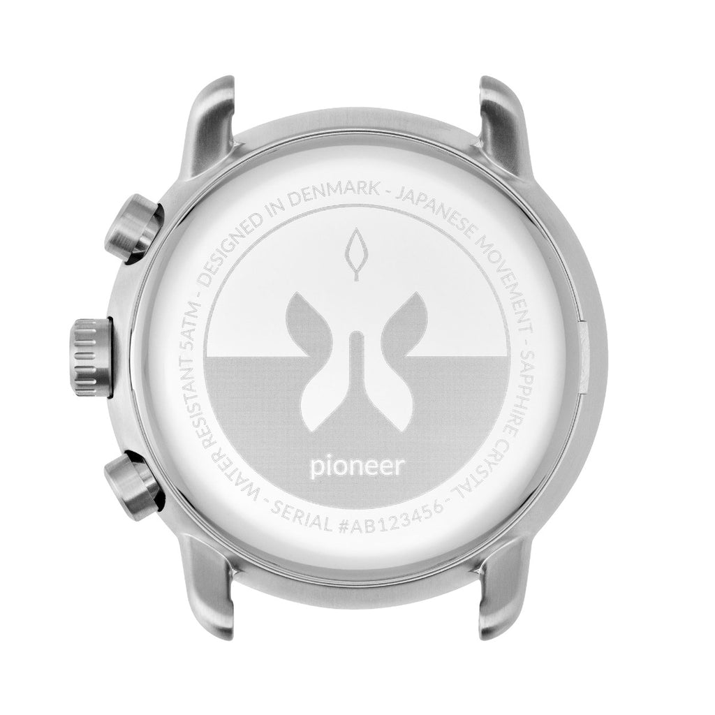Nordgreen Pioneer Scandinavian Men's Chronograph Watch with White Dial