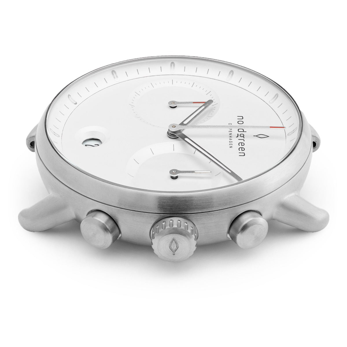 Nordgreen Pioneer Scandinavian Men's Chronograph Watch with White Dial