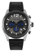 Police Men's Analogue Quartz Watch With Black Leather Strap PL95035AEU/61