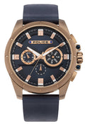 Police Men's Analogue Quartz Watch With Blue Leather Strap PL95046AEU/02B