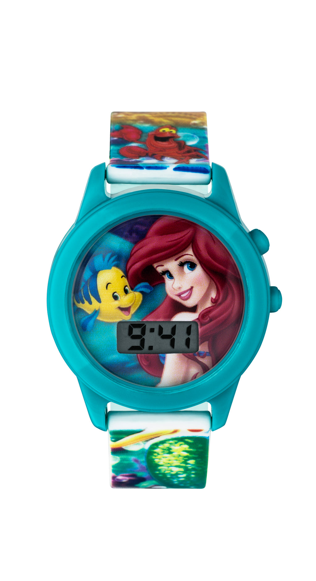 Tikkers Disney Princess Ariel Singing Watch With Digital Display And Silicone Strap PN1165