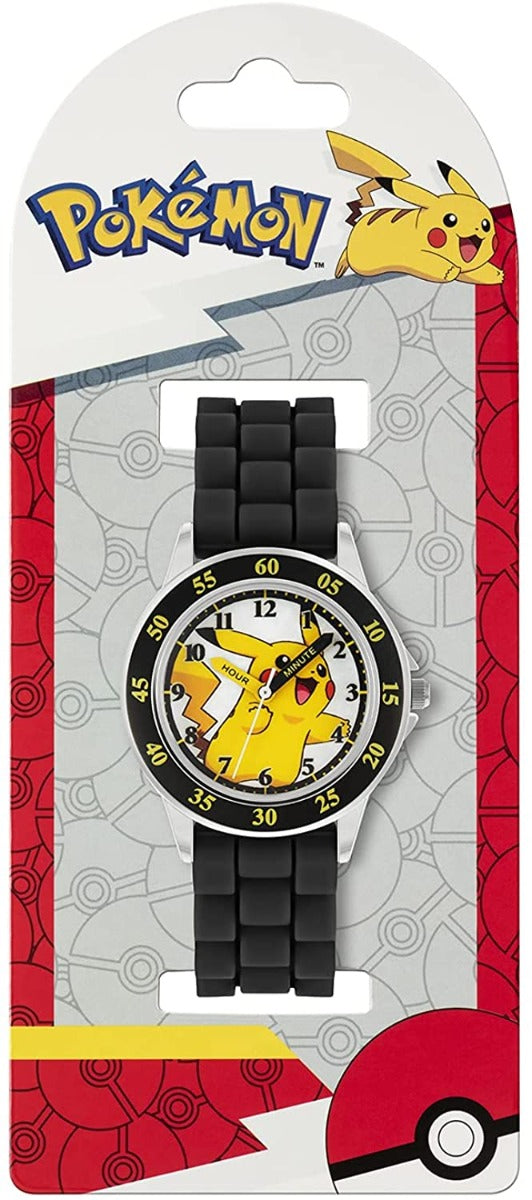 Pokemon Kid's Pikachu Time Teacher Watch with Silicone Strap POK9048