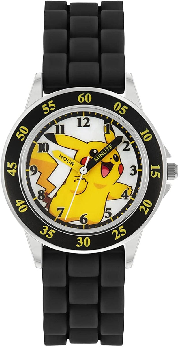 Pokemon Kid's Pikachu Time Teacher Watch with Silicone Strap POK9048