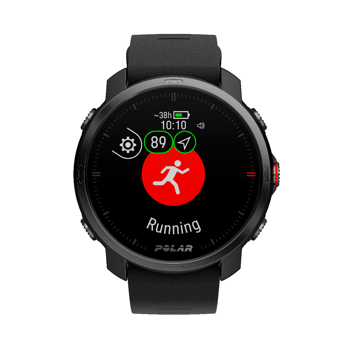 Polar Grit X Rugged Multisport GPS Smart Watch Black M-L 90081734