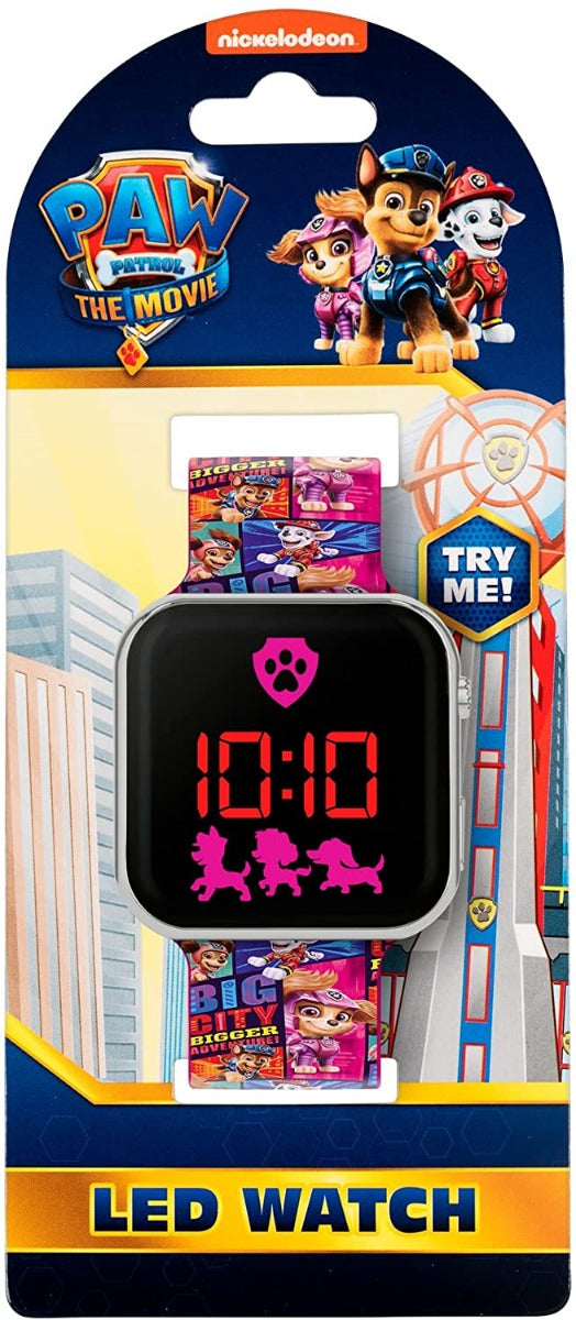 Paw Patrol Girl's Digital Watch with Pink Silicone Strap PWM4006