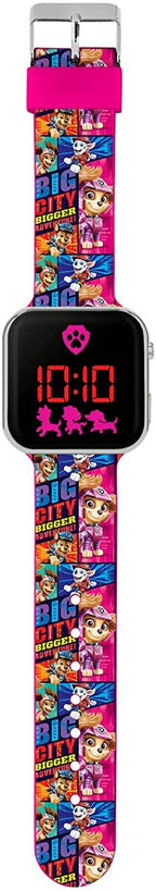Paw Patrol Girl's Digital Watch with Pink Silicone Strap PWM4006