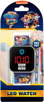 Gwylio Digidol i Fechgyn Paw Patrol gyda Strap Silicone Glas PWM4021 **ADNABYDDWYD**