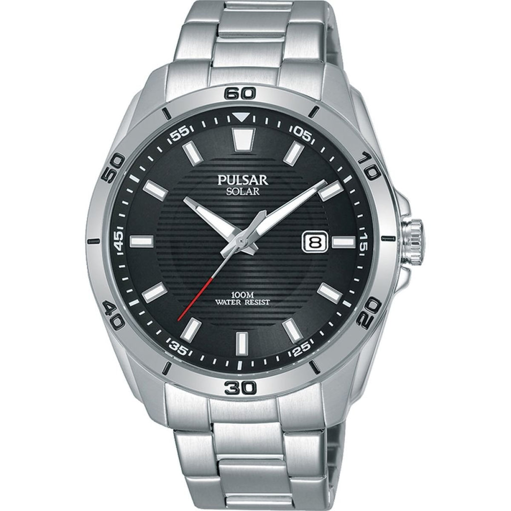Pulsar Stainless Steel Black Dial Date Display PX3151X1