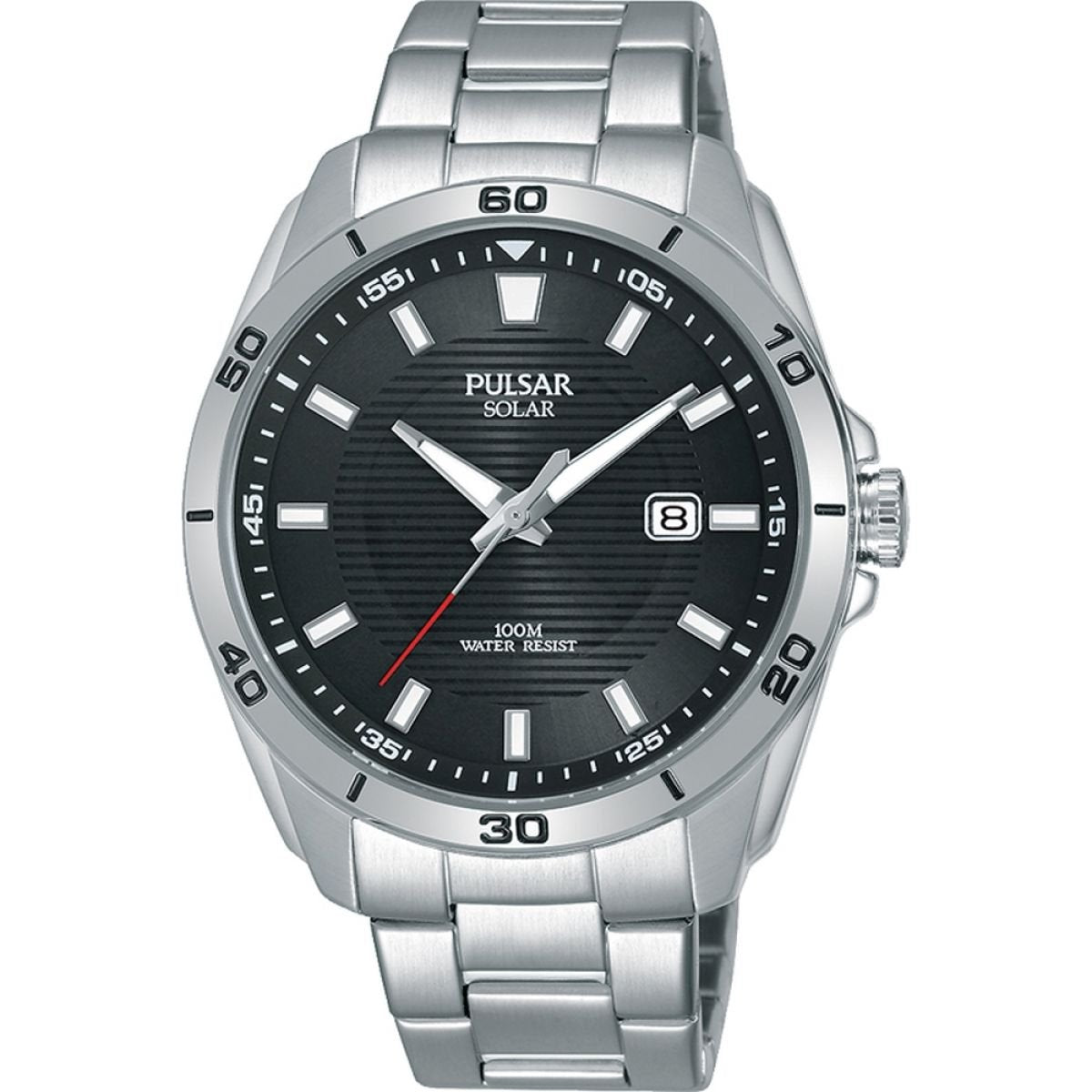 Pulsar Stainless Steel Black Dial Date Display PX3151X1