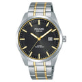 Pulsar Mens Solar Watch PX3169X1 with Black Dial & Two Tone Bracelet