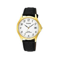Pulsar Gents White Dial Black Leather Strap Watch PXH566X1