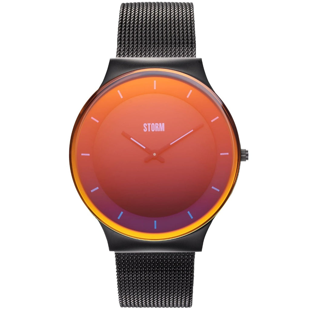 Storm Pylo Slate Red Gwyliadur Dynion gyda Deial Coch a Strap Du 47551/SL/R