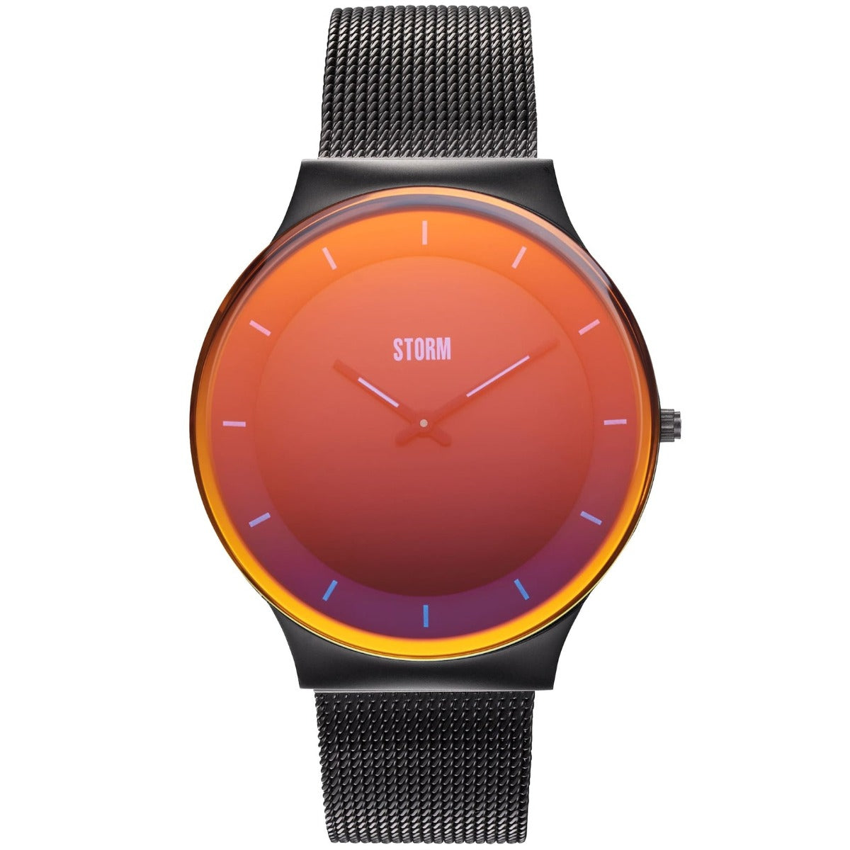 Storm Pylo Slate Red Gwyliadur Dynion gyda Deial Coch a Strap Du 47551/SL/R