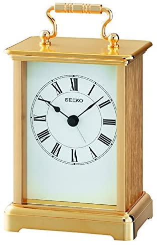 Seiko Clocks Gold Carriage Clock QHE093GDamaged Packaging